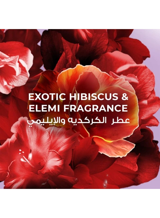 لوكس صابون لوكس الصلب لبشرة متألقة وعطرة، برائحة الكركديه الرومانسي، مع رائحة الكركديه والإيليمي الغريبة، 75 غرام، بنفسجي (4 قطع) - Image 4